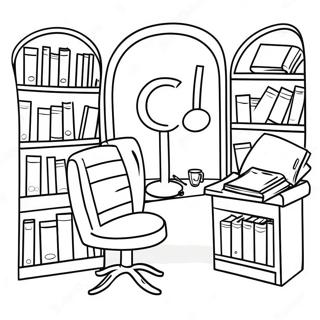 Colorful Pageshelf Scene Coloring Page 17792-14499