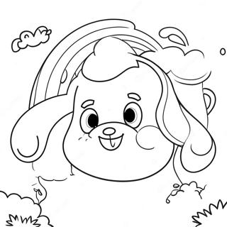 Purple Rainbow Friends Coloring Pages