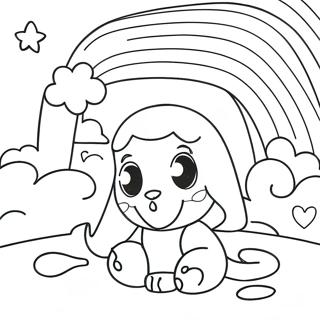 Purple Rainbow Friends Coloring Page 17801-14507