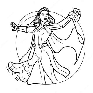 Scarlet Witch Casting Spells Coloring Page 17812-14517