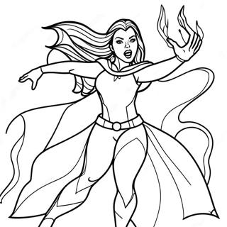 Scarlet Witch Casting Spells Coloring Page 17812-14519