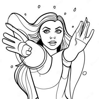 Scarlet Witch Casting Spells Coloring Page 17812-14520