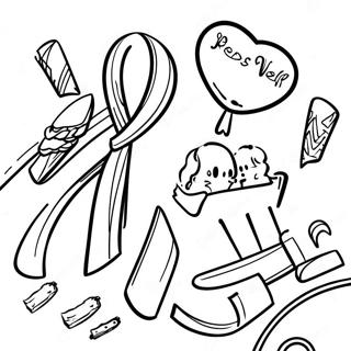 Colorful Red Ribbon Week Celebration Coloring Page 17822-14526