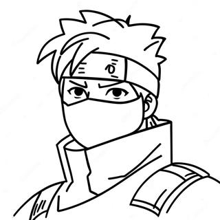 Kakashi In Battle Pose Coloring Page 1782-1537