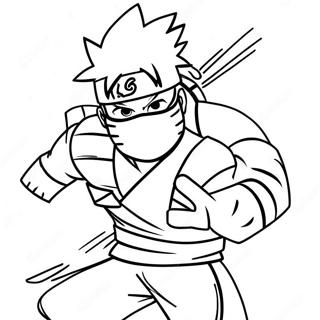 Kakashi In Battle Pose Coloring Page 1782-1538