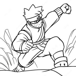 Kakashi In Battle Pose Coloring Page 1782-1539