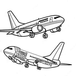 Boeing 737 In Flight Coloring Page 17832-14536