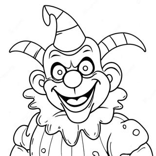 Colorful Killer Klowns In Action Coloring Page 17852-14552