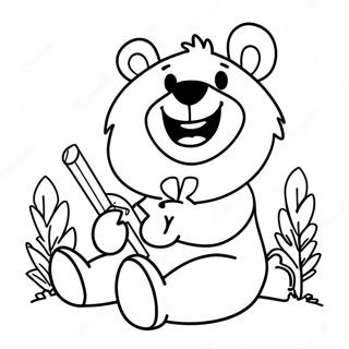 Hey Bear Coloring Pages