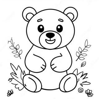 Cute Hey Bear Coloring Page 17882-14573