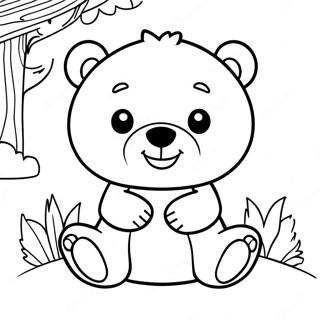 Cute Hey Bear Coloring Page 17882-14576