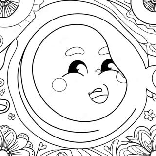 Celestial Moon Coloring Page 17921-14606