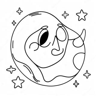 Celestial Moon Coloring Page 17921-14607