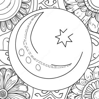 Celestial Moon Coloring Page 17921-14608