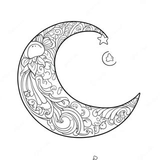 Celestial Moon For Adults Coloring Pages