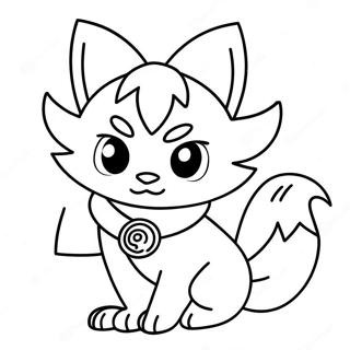 Cute Nine Tailed Fox Naruto Coloring Page 17942-14621