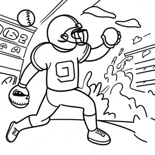 Exciting Superbowl Game Scene Coloring Page 17952-14627