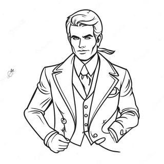 Mal In Stylish Outfit Coloring Page 17962-14640