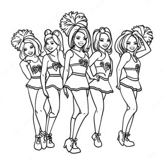 La Rams Cheerleaders Coloring Page 18002-14670