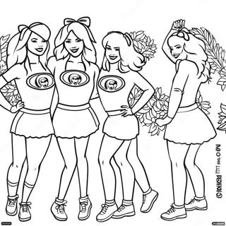 La Rams Cheerleaders Coloring Page 18002-14671