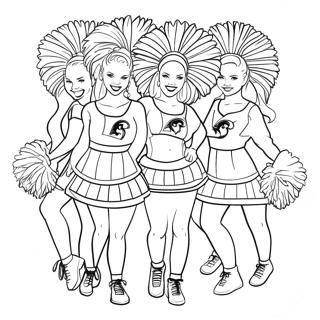 La Rams Cheerleaders Coloring Page 18002-14672