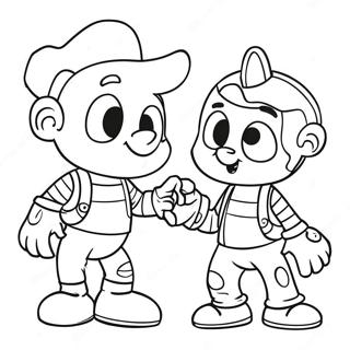 Mikey And Jj Coloring Pages