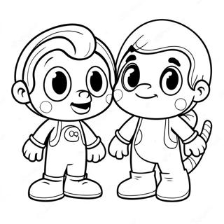 Mikey And Jj Coloring Page 18021-14684