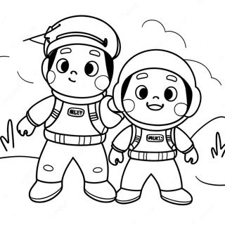 Mikey And Jj Adventure Coloring Page 18022-14685