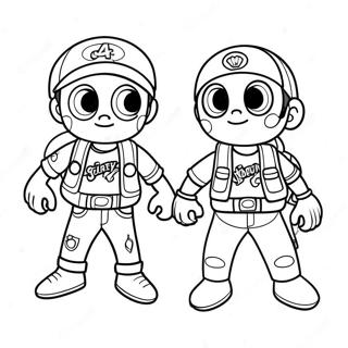 Mikey And Jj Adventure Coloring Page 18022-14687