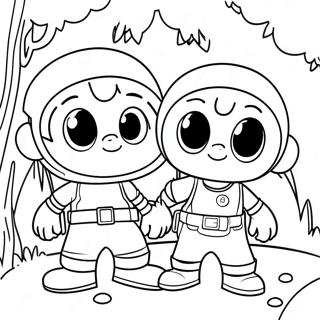 Mikey And Jj Adventure Coloring Page 18022-14688