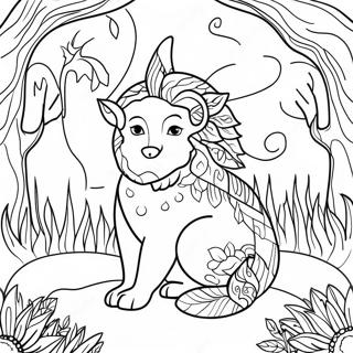 Mystical Pagan Nature Coloring Page 18032-14693