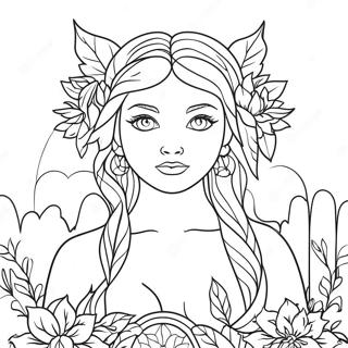 Mystical Pagan Nature Coloring Page 18032-14696