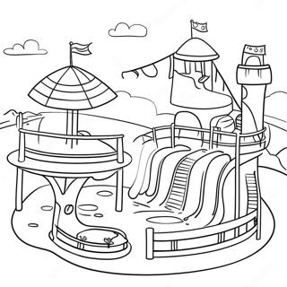 Water Park Coloring Pages