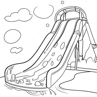 Exciting Water Slide Coloring Page 18042-14699