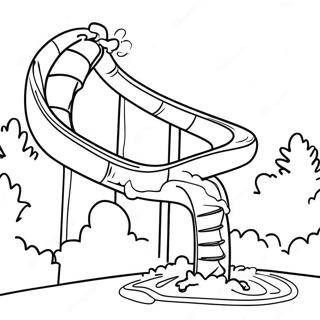 Exciting Water Slide Coloring Page 18042-14700