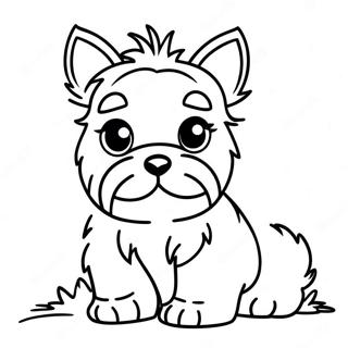 Yorkie Puppy Coloring Page 18051-14707