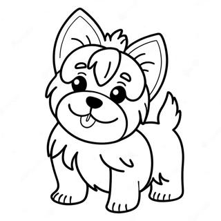 Playful Yorkie Coloring Page 18052-14713