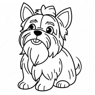 Playful Yorkie Coloring Page 18052-14714