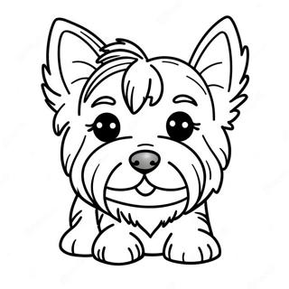 Playful Yorkie Coloring Page 18052-14715