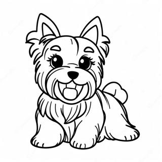 Playful Yorkie Coloring Page 18052-14716