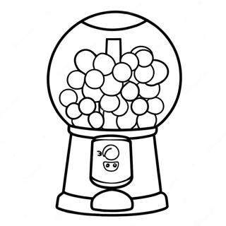 Colorful Gumball Machine Coloring Page 18062-14718