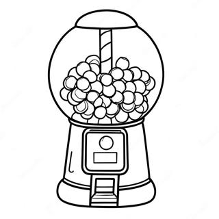 Colorful Gumball Machine Coloring Page 18062-14720