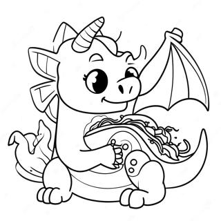 Dragons Love Tacos Coloring Pages