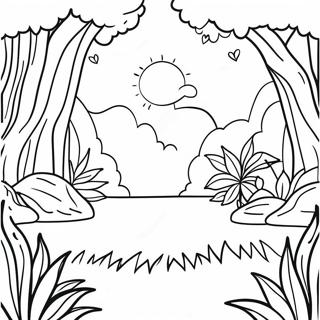 Serene Garden Of Eden Scene Coloring Page 18082-14735