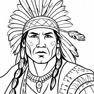 Easy Native American Coloring Pages