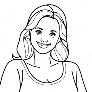 Happy Pregnant Mother Smiling Coloring Page 18122-14764