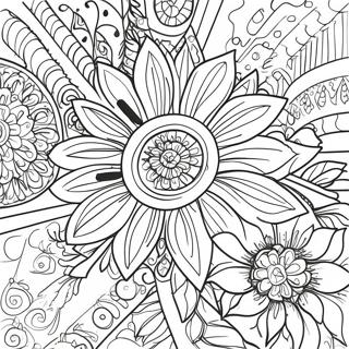 Colorful Pen And Ink Drawing Coloring Page 18142-14781