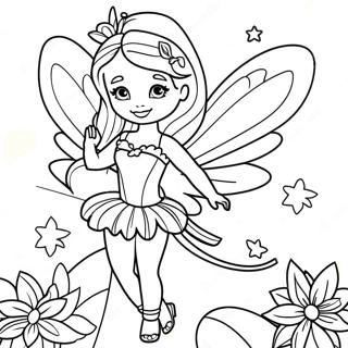 Barbie Fairy Coloring Page 18181-14808