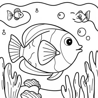 Flounder Underwater Scene Coloring Page 18191-14822