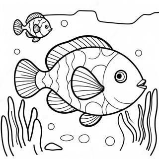 Flounder Underwater Scene Coloring Page 18191-14823